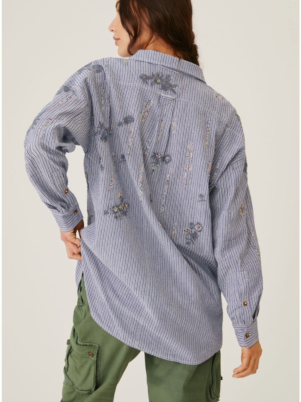 Pilcro Anthropologie beaded stripe
Button down - Picture 2 of 7